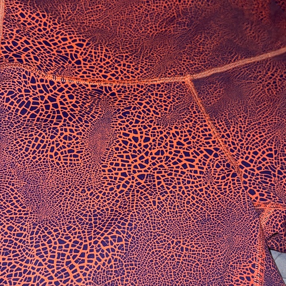 Lululemon Athletica Orange Blue Patterned High Rise Leggings - Picture 6 of 9
